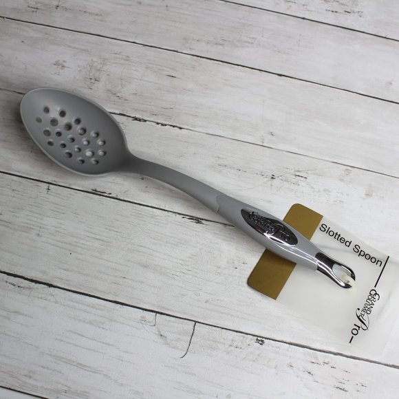 Grand Gourmet Pro Slotted Spoon Gray Silver - Picture 1 of 4